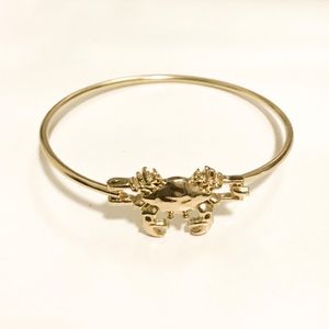 Gold crab bangle